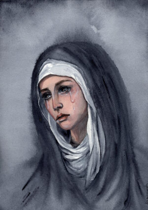 Akwarela Matka Boża Bolesna